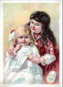 Trade Card - Clark's Spool Cotton - The First Lesson