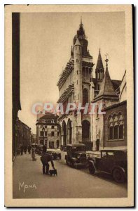 Old Postcard Little Burgundy Dijon Tables the church Our Lady century XIII