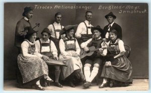 RPPC  INNSBRUCK, AUSTRIA ~ Berchtold Mayr TIROLER NATIONALSANGER   Postcard