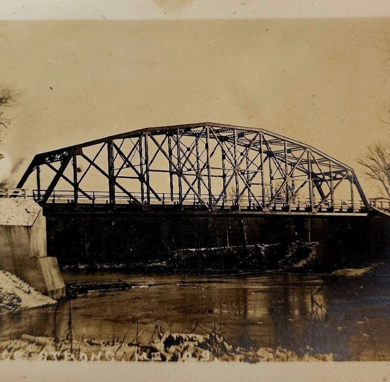 New Bridge RPPC Strong Maine Postcard Small Town Eastern Illustrating Belfast E7