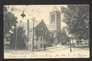 DERBY CONNECTICUT CT. METHODIST CHURCH VINTAGE POSTCARD 1905