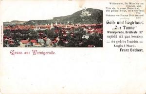 Wernigerode Saxony-Anhalt Germany Gruss aus scenic view antique pc Z17892