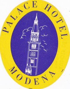 Italy Modena Palace Hotel Vintage Luggage Label sk2191