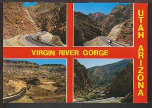 Virgin River Gorge UT AZ Postcard BIN 880
