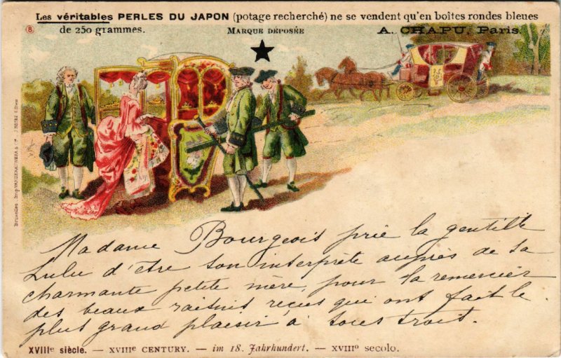 PC CPA ADVERTISING, PERLES DU JAPON, A. CHAPU, PARIS, VINTAGE POSTCARD (b9850)