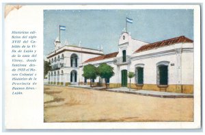 c1940's 18th Century Buildings on the Town Hall of Lujan Argentina Postcard