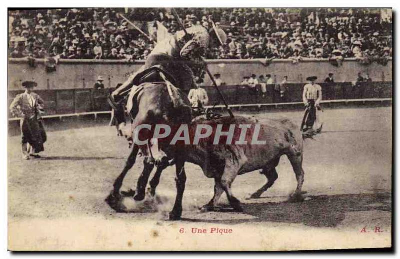 Old Postcard Bullfight Bullfight A picnic