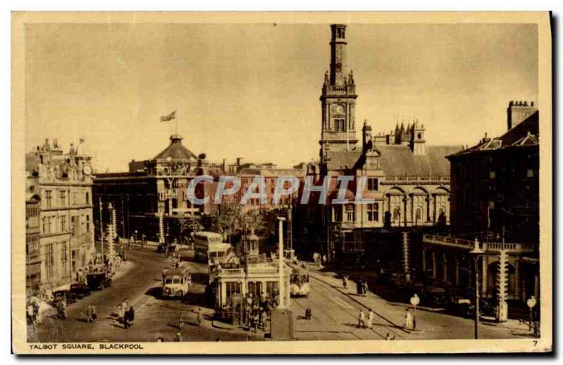 Old Postcard Talbot Square Blackpool