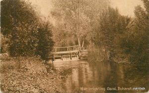 Bakersfield California C-1910 Farming Agriculture Wier Irrigation Canal 4785