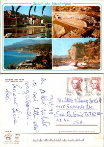 Saluti da Ventimiglia, Riviera Dei Fiori, Italy, Multi-Views (9107)