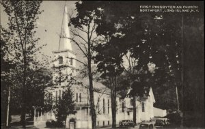 Long Island NY Northport First Presbyterian Church Vintage Postcard