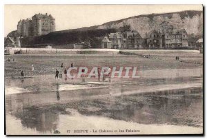 Old Postcard Dieppe Castle and the Cliffs