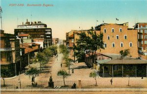 c1907 Postcard; Port Said Egypt, Boulevard Eugenie, Eastern Exchange Hotel