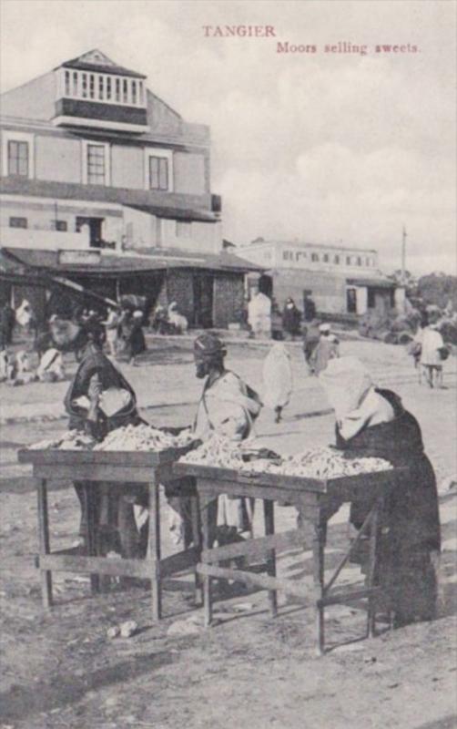 Morocco Tanger Moors Selling Sweets