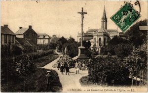 CPA CABOURG Le Calvaire et l'Abside de l'Eglise (1258229)