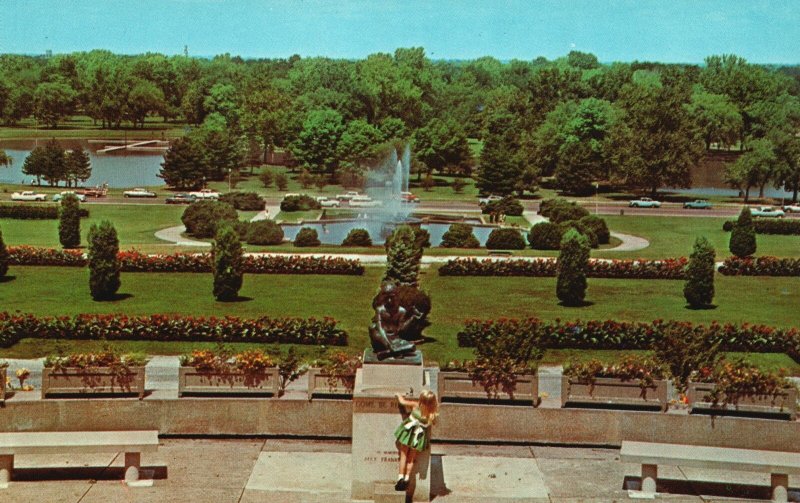 Vintage Postcard Forest Park Government Hill Boating Lagoon St. Louis Missouri