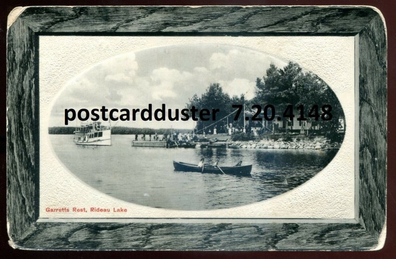 h3553 - RIDEAU LAKE Ontario 1911 Garretts Rest. Steamer by Kerfoot