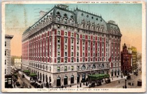 New York City NY, 1916 Hotel Astore Broadway & 44th Street, Vintage Postcard