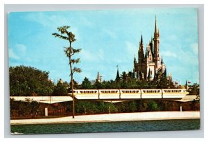 Vintage 1970's Postcard Walt Disney World Panoramic View Monorail Castle Rides