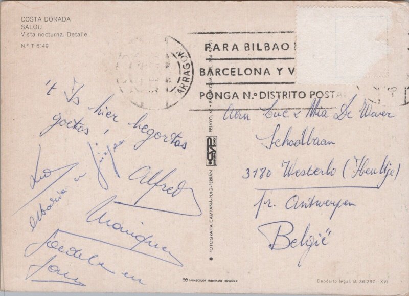 Spain Salou Vintage Postcard BS.25