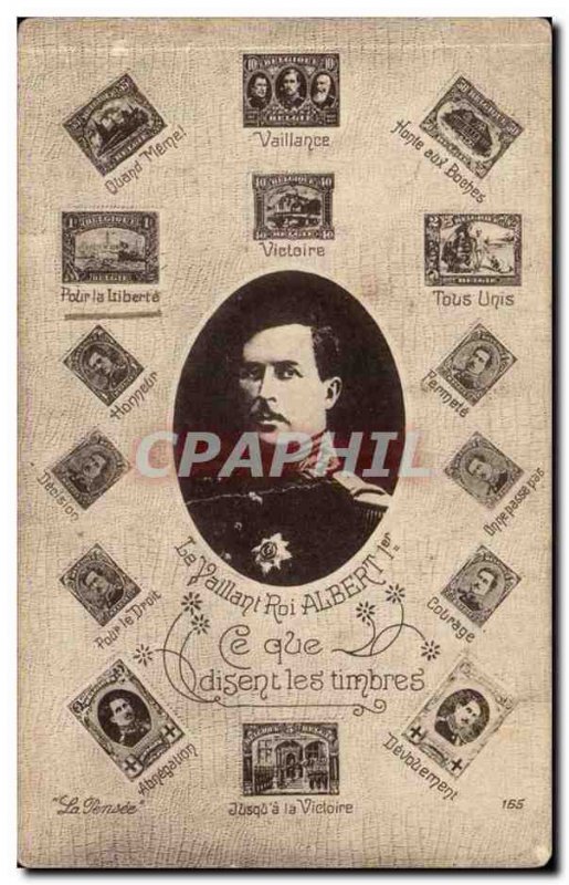 Belgium - Belgium - King Albert I Vaillant - What the stamps Old Postcard