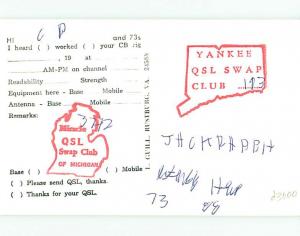 Rabbit - Qsl Ham Radio Card East Dover Vermont VT t1062