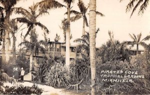 Miami Beach Florida Pirates Cove Tropical Gardens Real Photo Postcard AA20339