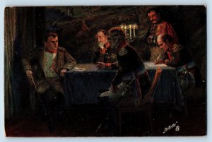 Darmstadt Germany Postcard Napoleon Talking to His Men 1909 Oilette Tuck Art