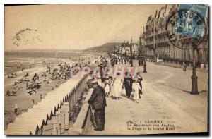 Old Postcard Cabourg The English boulevard and grand hotel