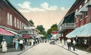 Circa 1910 Business Section Downtown Crystal Beach, Royal Cafe Crown Lager P11