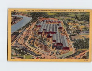 Postcard Aerial view of Irvin Works of Carnegie Illinois Steel Corp. PA USA