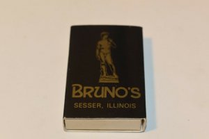 Bruno's Restaurant Lounge Italian Food Sesser Illinois Matchbox