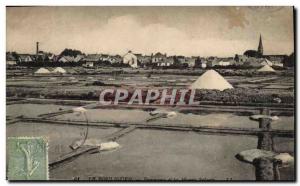 Old Postcard Folklore Salterns Pouliguen Panorama