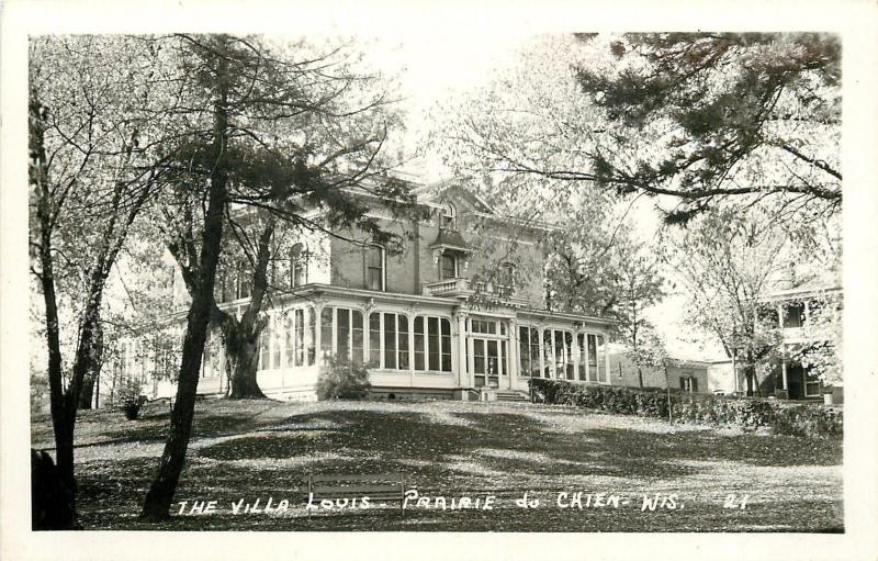 Prairie du Chien Wisconsin~The Villa Louis~RPPC Postcard 