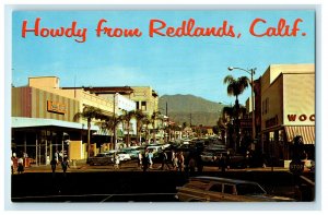 c1960s Howdy from Redlands California CA Unposted Vintage Postcard