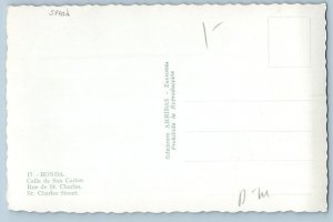 Ronda Málaga Spain Postcard St. Charles Street c1910 Unposted RPPC Photo