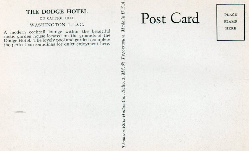 11213 Dodge Hotel on Capitol Hill, Washington DC
