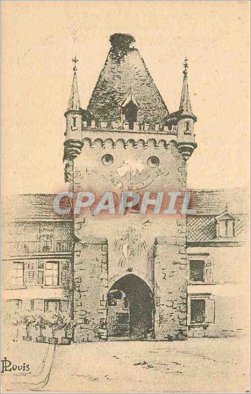 Postcard Old Gate Turckheim France Alsace and Lorraine Railway