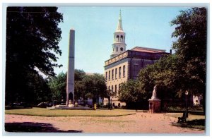 1960 Exterior View City Hall Park Charleston South Carolina SC Unposted Postcard