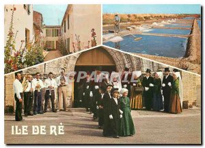 Modern Postcard Ile de Re Ch Ms. Venelle Flower Saltmarsh Noce Rétaise