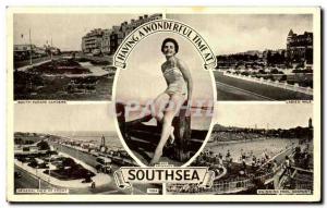 Old Postcard Having A Wondereul Time At Southsea