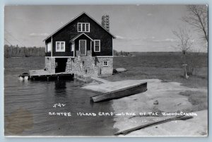 Canada Postcard Centre Island Camp Lake of Wood 1961 Vintage RPPC Photo
