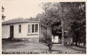 B41/ Birchwood Wisconsin RPPC Real Photo Postcard 1957 Cottages Big Chetek Lake