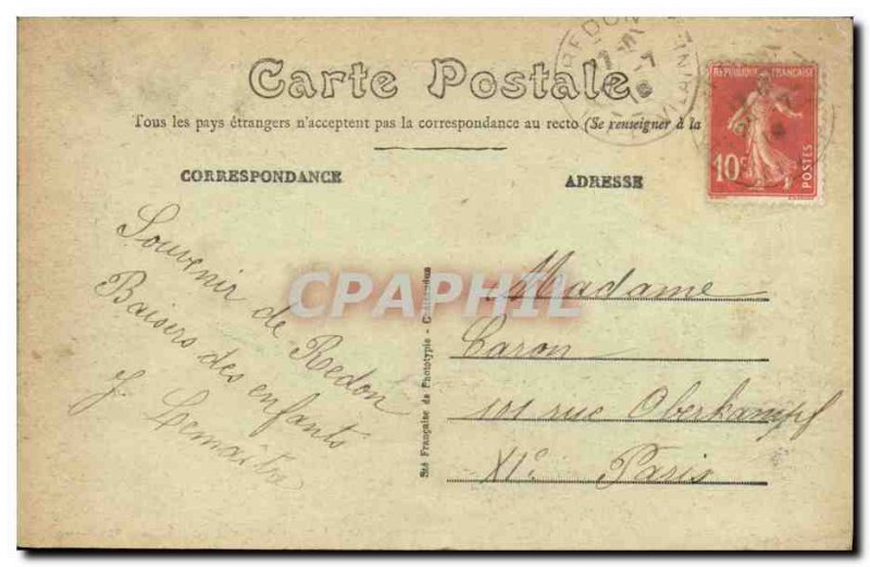 Old Postcard Redon panoramic view on the Basin