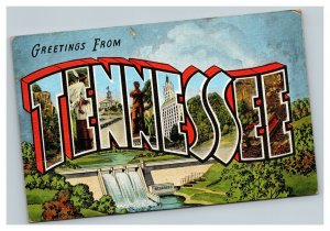 Vintage 1940's Postcard Greetings From Tennessee - Landscape & City Views