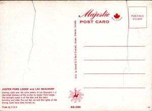 Postcard Canada Alberta - Jasper Park Lodge and Lac Beauvert