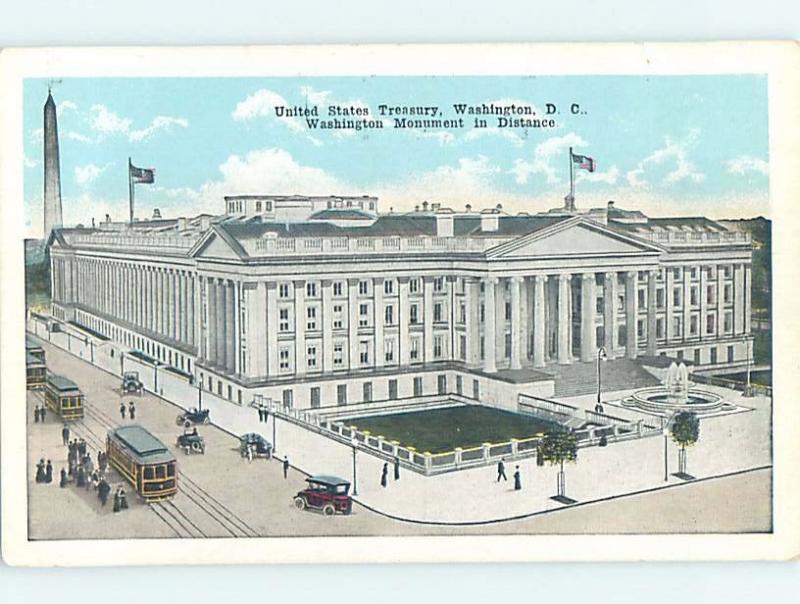 Unused W-Border US TREASURY BUILDING Washington DC hn9455