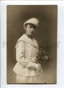 288270 RUSSIA Woman White Dress BRIDE Wedding old REAL PHOTO