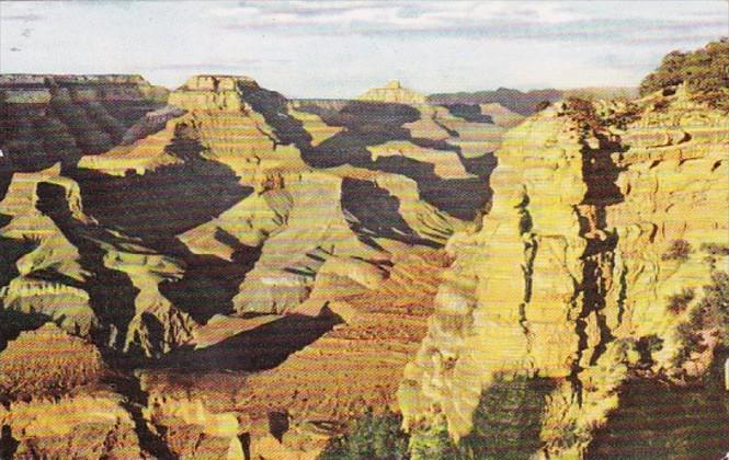 Arizona Grand Canyon Looking East From Yaki Point Fred Harvey