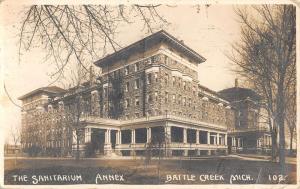 Battle Creek Michigan Sanitarium Annex Real Photo Antique Postcard K30765